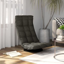 Scaun de podea pivotant, gri închis, material textil GartenMobel Dekor