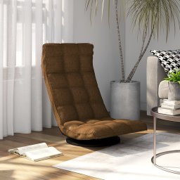 Scaun de podea pivotant, maro, material textil GartenMobel Dekor