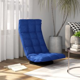 Scaun de podea pivotant, albastru, material textil GartenMobel Dekor