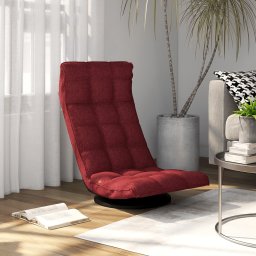 Scaun de podea pivotant, rosu vin, material textil GartenMobel Dekor