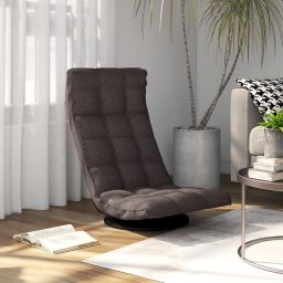 Scaun de podea pivotant, gri taupe, material textil GartenMobel Dekor