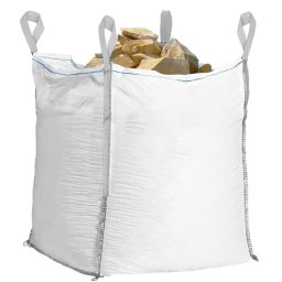 Sac de gradina Big Bag 1200 L, 1000 kg, polipropilena, 90x90x145 cm, alb