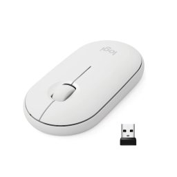Mouse wireless Logitech Pebble M350, Alb