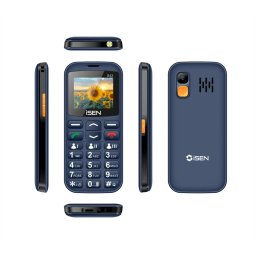 Telefon mobil Dual SIM iSEN S42 SENIOR, Display 2.0", Bluetooth, Camera, Lanterna, FM Radio fara cablu, Buton SOS, Albastru