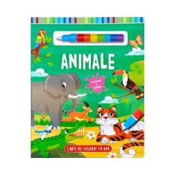 Animale. Carte de colorat cu apa