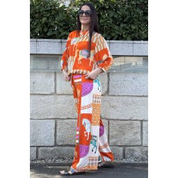 COMPLEU DIN VASCOZA SI MATASE BOMBER HORSE ODYSSEY ORANGE TALIE UNICA Multicolora
