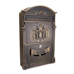 Cutie postala, aluminiu, bronz antic, 25.5x9x41 cm