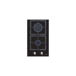 Plita Cata SCI 3002 BK Hob, Gas, Width 30 cm, 2 cooking zones, Mechanical control, Black glass