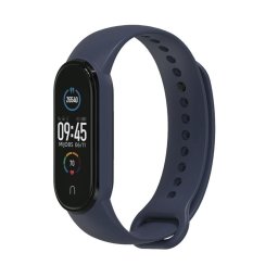 Curea pentru Xiaomi Mi Band 5 / 5 NFC / 6 / 6 NFC / Amazfit Band 5 - Techsuit Watchband (W013) - Dark Blue