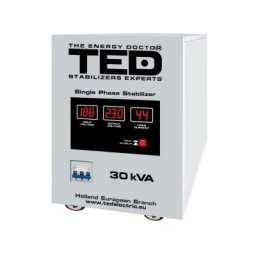 Stabilizator tensiune monofazat cu ServoMotor 24KW si sinusoidala pura + ecran LCD cu valorile tensiunii