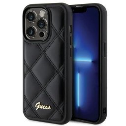 Husa iPhone 15 Pro 6.1" negru husă rigidă Quilted Metal Logo
