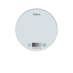 Cantar de bucatarie Cantar de bucatarie Tesla KS200W, 5kg, ecran LCD Functie Tara, Sticla, Alb
