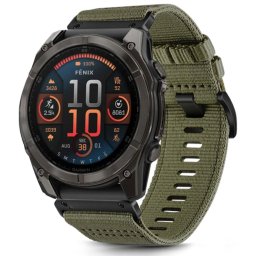 Curea pentru Garmin Fenix 5/5 Plus 6/6 Pro/7/Forerunner 935/945/Approach S60 - Techsuit Watchband QuickFit 22mm (W070) - Camo Green