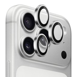 Folie pentru iPhone 17 Pro / iPhone 17 Pro Max - Blueo Original Metal Frame Lens Glass - Silver