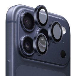 Folie pentru iPhone 17 Pro / iPhone 17 Pro Max - Blueo Original Metal Frame Lens Glass - Dark Blue