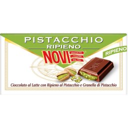 Ciocolată Novi cu Lapte și Fistic, Fără Gluten, 105 g