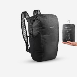 Rucsac de buzunar pliabil și impermeabil 20L, Travel negru
