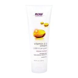 Crema cu Vitamina D3, A si E pentru Hidratarea si Calmarea Pielii - NOW Foods - 118 ml