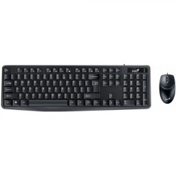KIT wired GENIUS USB, tastatura 104 taste (concave) + mouse optic 1000dpi, 12 taste multimedia, 3 butoane, black, KM-170 31330006401 (timbru verde 0.8 lei)