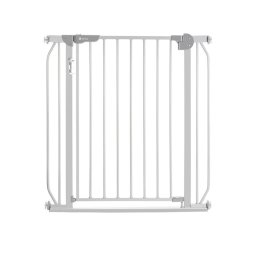 Poarta de siguranta, lionelo, truus slim led, cu suruburi, cu lumina led cu senzor, 105 cm, conform cu standardul european de securitate en1930, gri