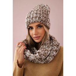 Women's fleece set Merry K202 brown + ecru