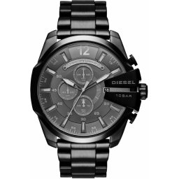 DIESEL Ceas analogic 'MEGA CHIEF' gri metalic / negru