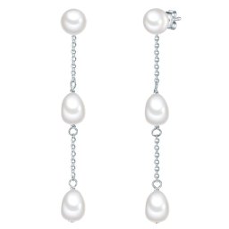 Valero Pearls Cercei argintiu / alb perlat