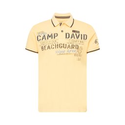 CAMP DAVID Tricou albastru deschis / galben / negru