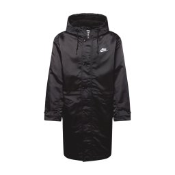 Nike Sportswear Parka de primăvară-toamnă 'Club Stadium' negru / alb