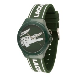 LACOSTE Ceas analogic verde pin / alb murdar