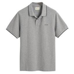 GANT Tricou 'Rugger' gri amestecat / negru
