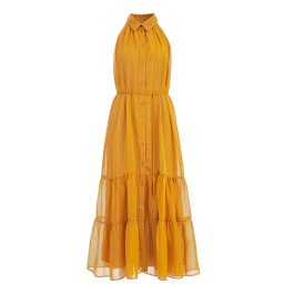 WE Fashion Rochie galben muștar