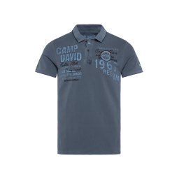 CAMP DAVID Tricou 'Paragliding Cape Town I' bleumarin / albastru deschis / negru