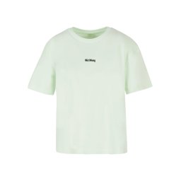 Miss Tee Tricou 'Girl Gang' verde mentă / mov orhidee / roz / negru