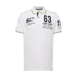 CAMP DAVID Tricou 'Cruise North' albastru marin / galben / alb