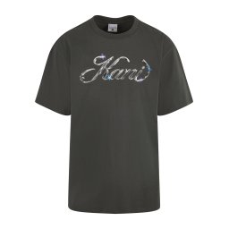 Karl Kani Tricou 'Icy Chrome' azur / gri / gri închis / alb