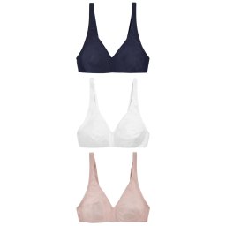 Next Sutien albastru marin / roz pudră / alb