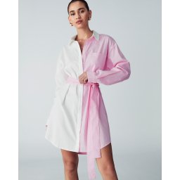 St MRLO Rochie tip bluză 'Neue' roz / alb