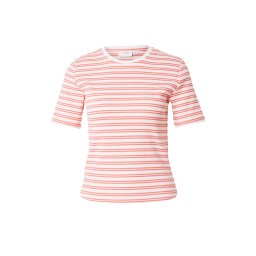 VILA Tricou 'VISola' roșu cranberry / alb natural