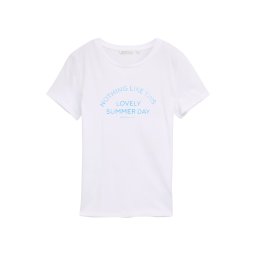 TOM TAILOR DENIM Tricou albastru deschis / alb