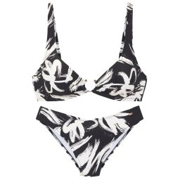FRENCH CONNECTION Costum de baie două piese negru / alb