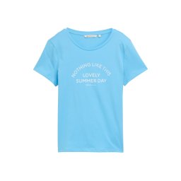 TOM TAILOR DENIM Tricou albastru deschis / alb