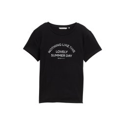 TOM TAILOR DENIM Tricou negru / alb