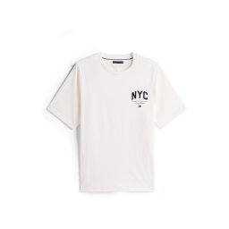 Tommy Hilfiger Big & Tall Tricou 'NYC' crem / negru