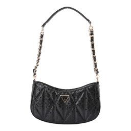 GUESS Geantă de umăr 'ALDINA TOP ZIP SHOULDER BAG' auriu / negru