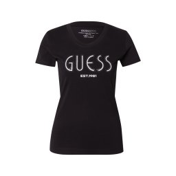 GUESS Tricou negru / alb