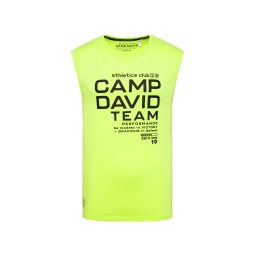CAMP DAVID Tricou galben neon / negru