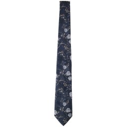 Next Cravată bleumarin / maro / negru / alb