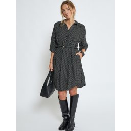 Peppercorn Rochie tip bluză 'Paris' negru / alb