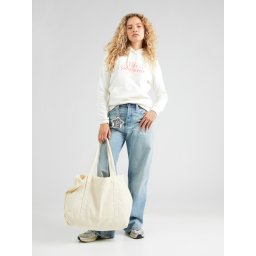 Nike Sportswear Bluză de molton 'CLUB FLC' roz / alb murdar